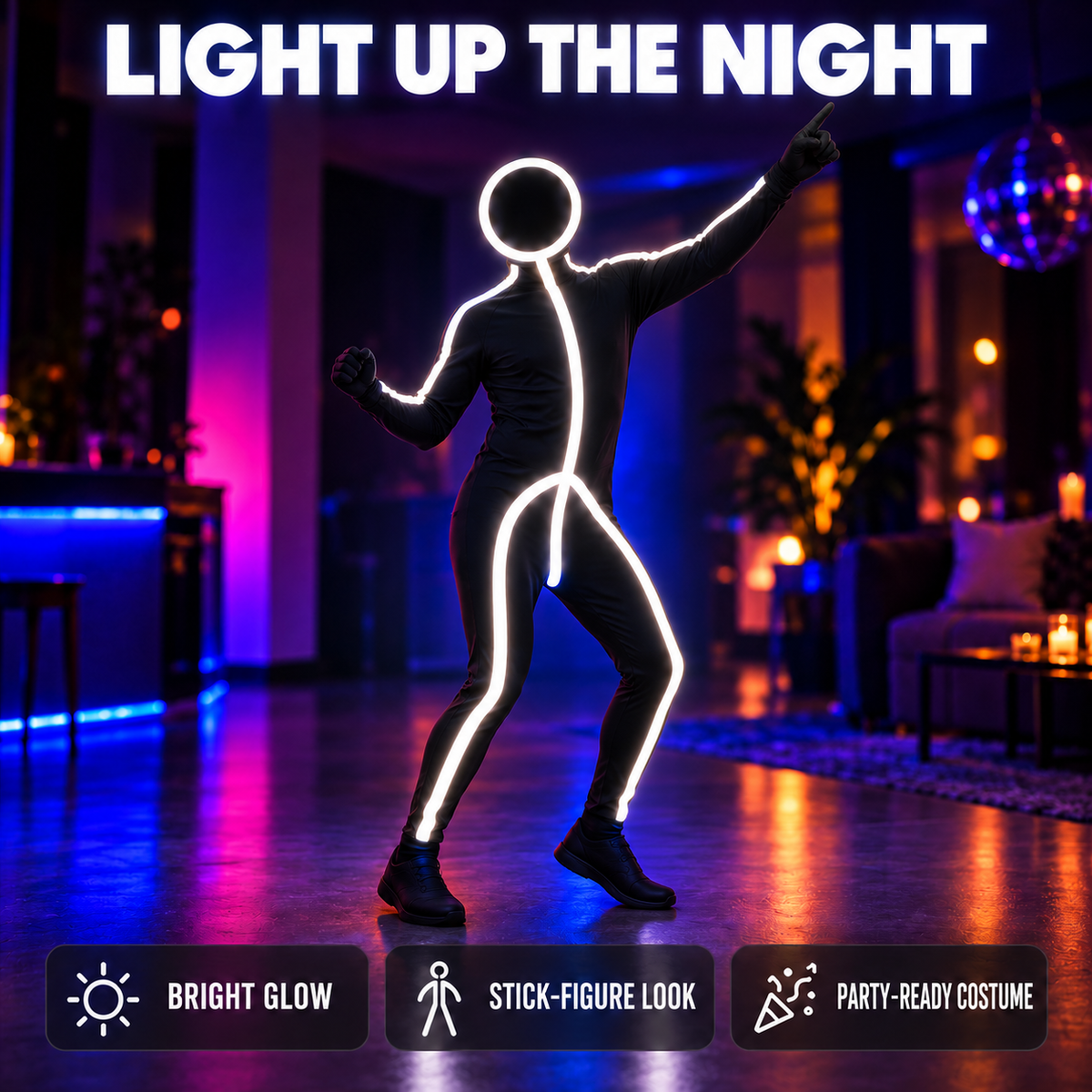 NightGlow Stick Figure Costume